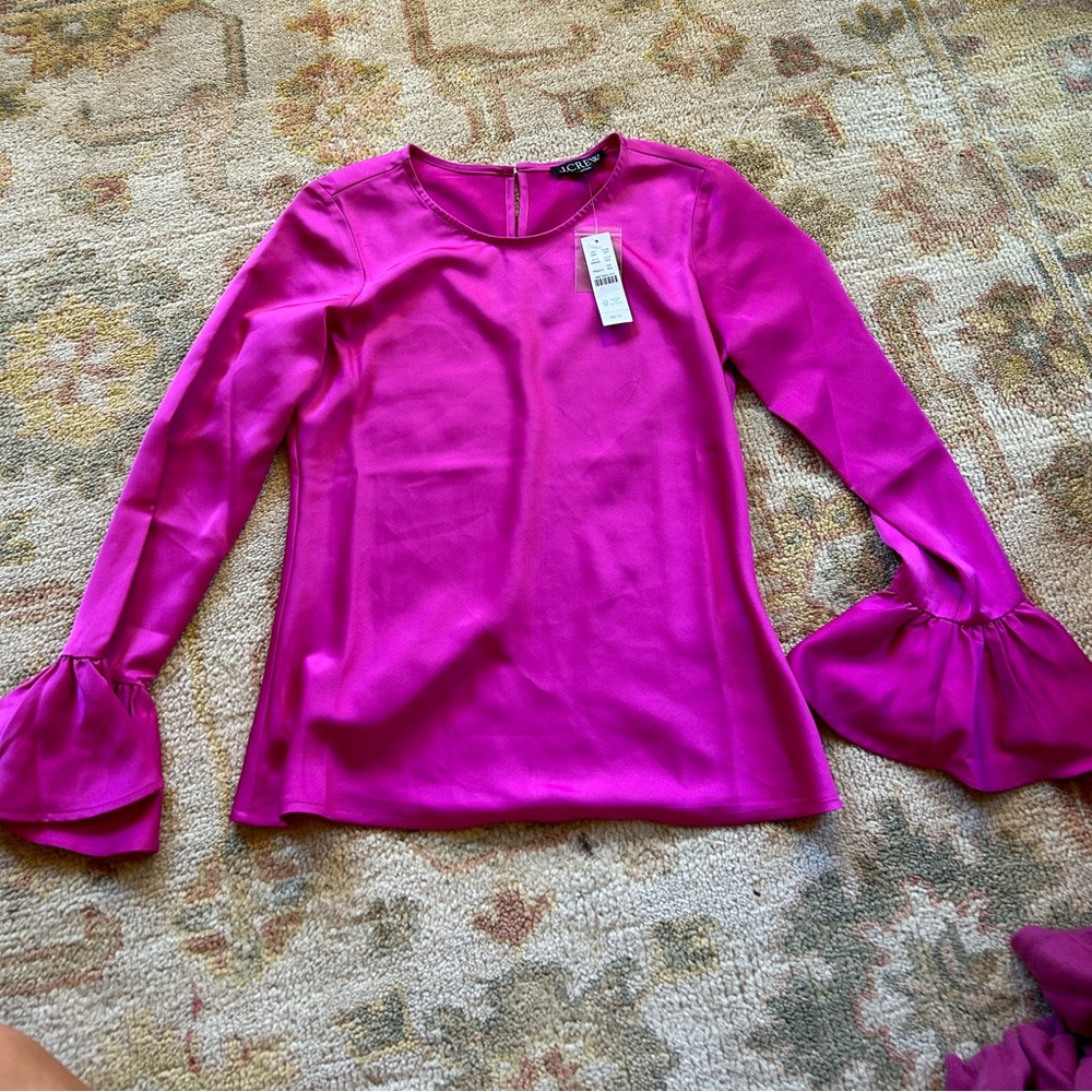 jcrew blouse mauve
